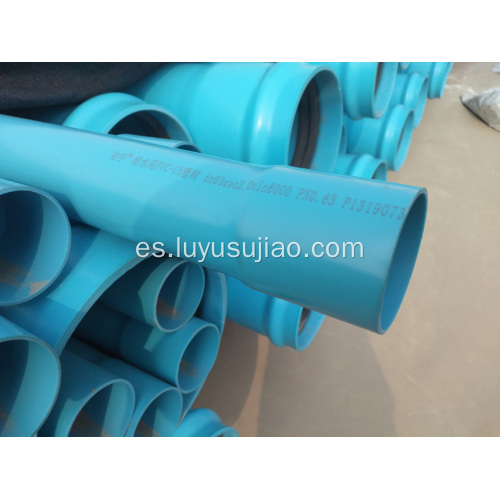 Tubería de agua de PVC azul de gran diámetro PVC-UH